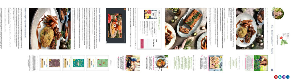 Screenshot von der Website von Nicole Just