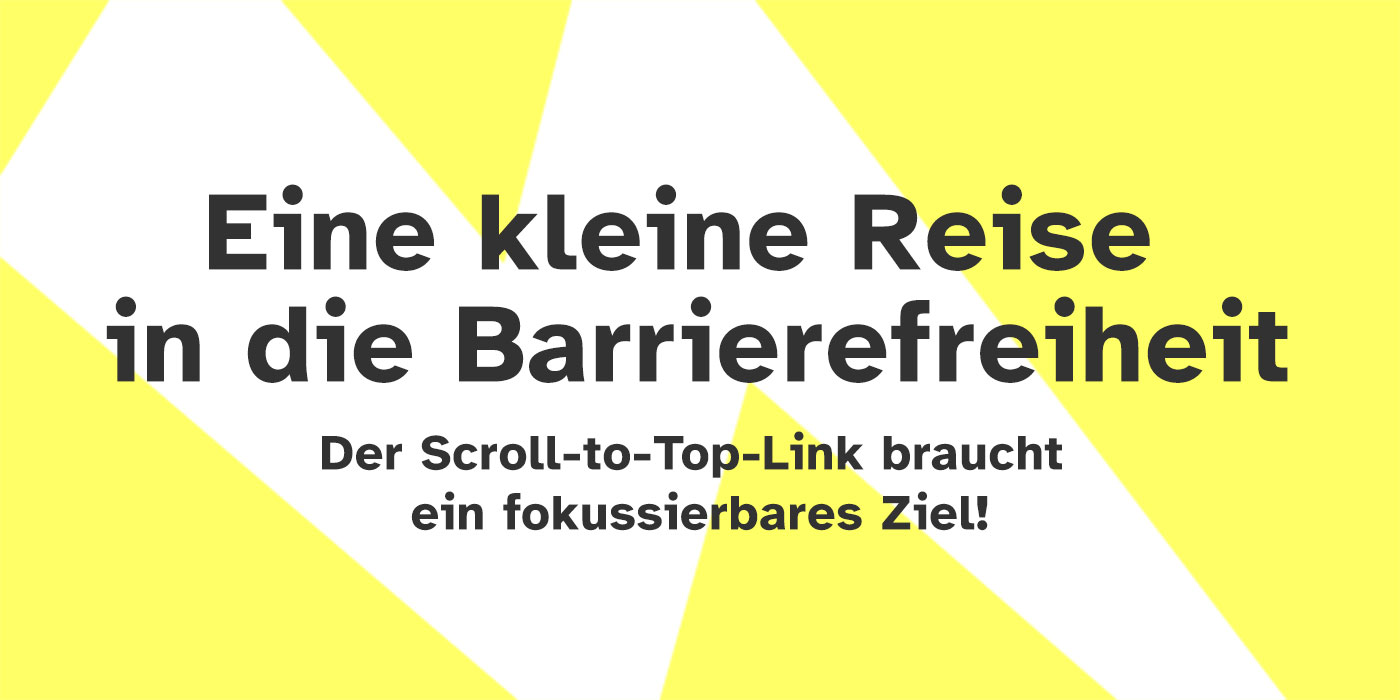 Eine kleine Reise in die Barrierefreiheit